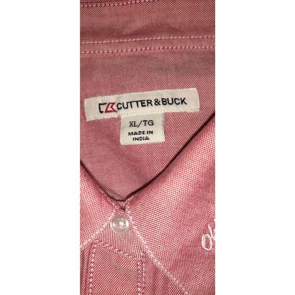 Ohio State Womens Oxford Shirt CUTTER & BUCK XL Button Up RED CHECKER Buckeyes - Picture 10 of 16